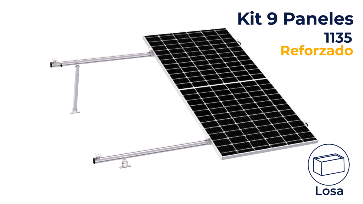 Kit reforzado next rail para 9 paneles de 15° a 30° hasta 1135mm