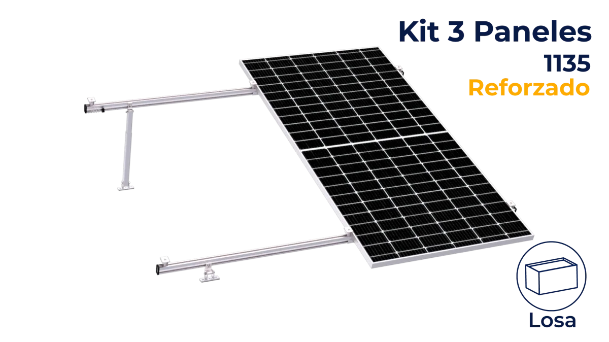 Kit reforzado next rail para 3 paneles de 10° a 20° hasta 1135mm