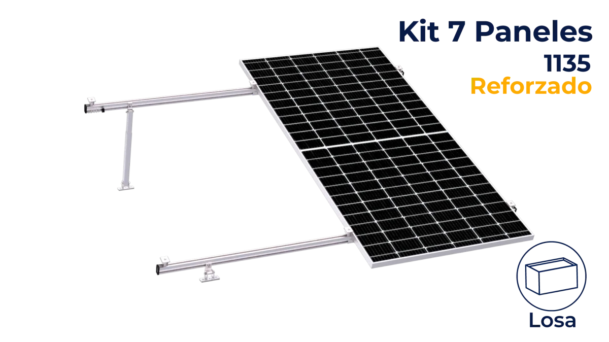 Kit reforzado next rail para 7 paneles de 10° a 20° hasta 1135mm