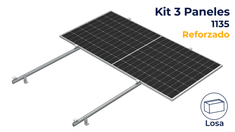 Kit reforzado next rail para 3 paneles de 0° hasta 1135mm