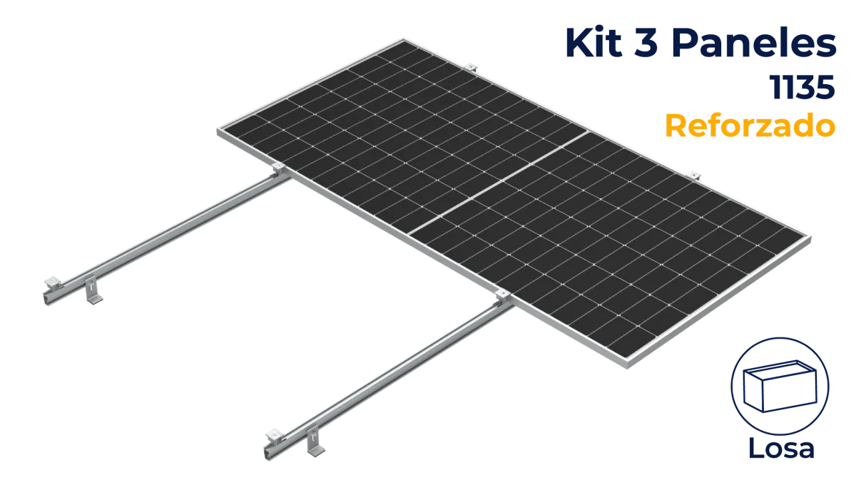 Kit reforzado next rail para 3 paneles de 0° hasta 1135mm