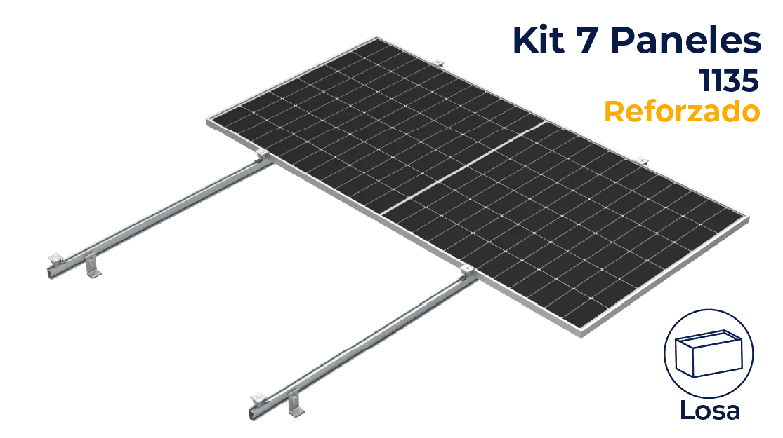 Kit reforzado next rail para 7 paneles de 0° hasta 1135mm