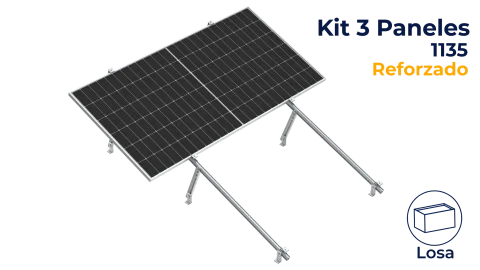 Kit reforzado Nxt-Rx Horizontal 3 paneles en 1 fila a 20° hasta 1135mm