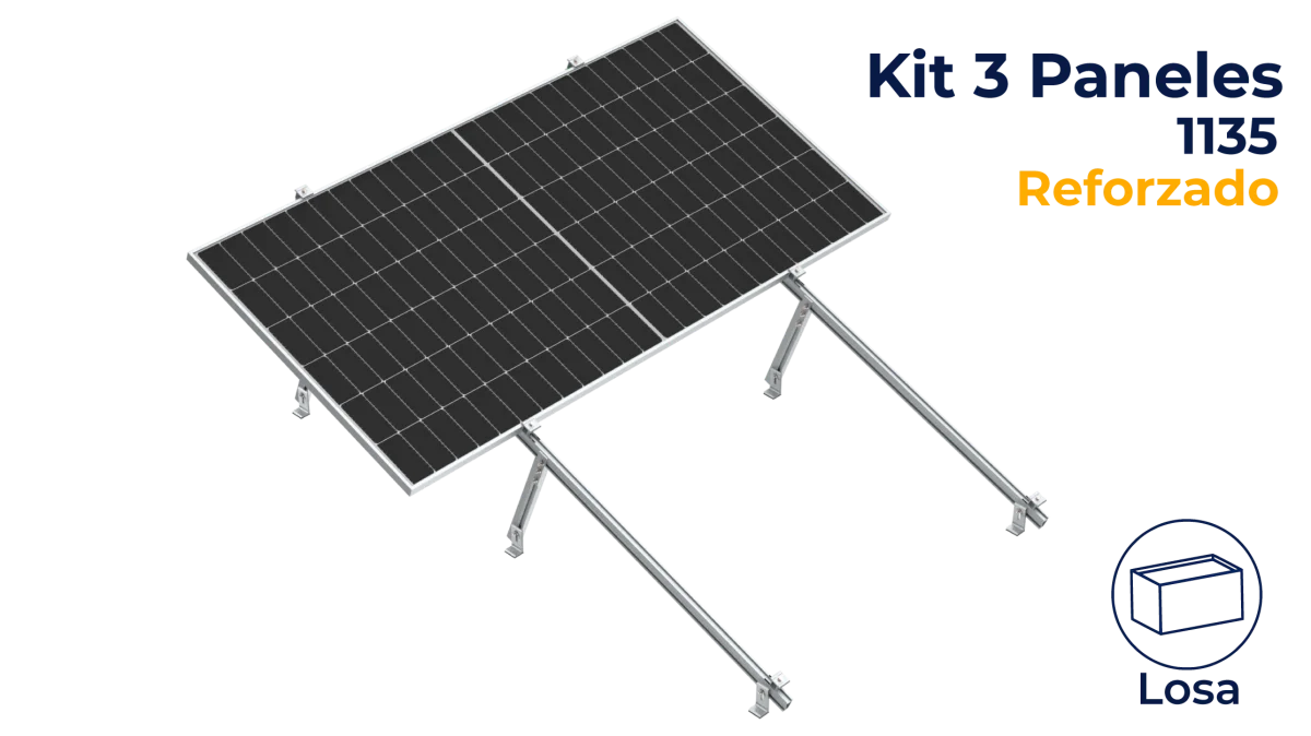 Kit reforzado Nxt-Rx Horizontal 3 paneles en 1 fila a 20° hasta 1135mm
