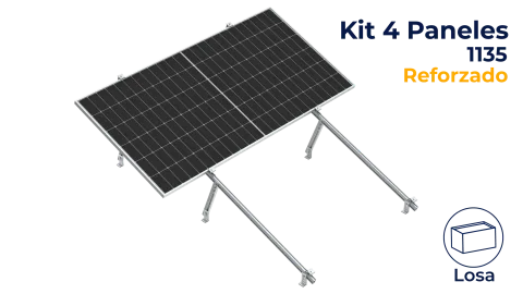 Kit reforzado Nxt-Rx Horizontal 4 paneles en 1 fila a 20° hasta 1135mm