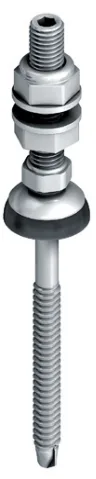 Tornillo auto-taladrante solar p/techos metalicos, de 115 mm.