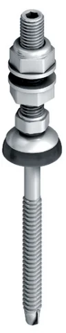 Tornillo auto-taladrante solar p/techos metalicos, de 115 mm.