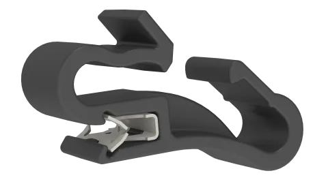 Clip para cable, fijación al marco del panel.