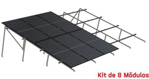 Kit de K2 para 8 paneles en dos filas a 10° hasta 1134 mm - 200 km/h