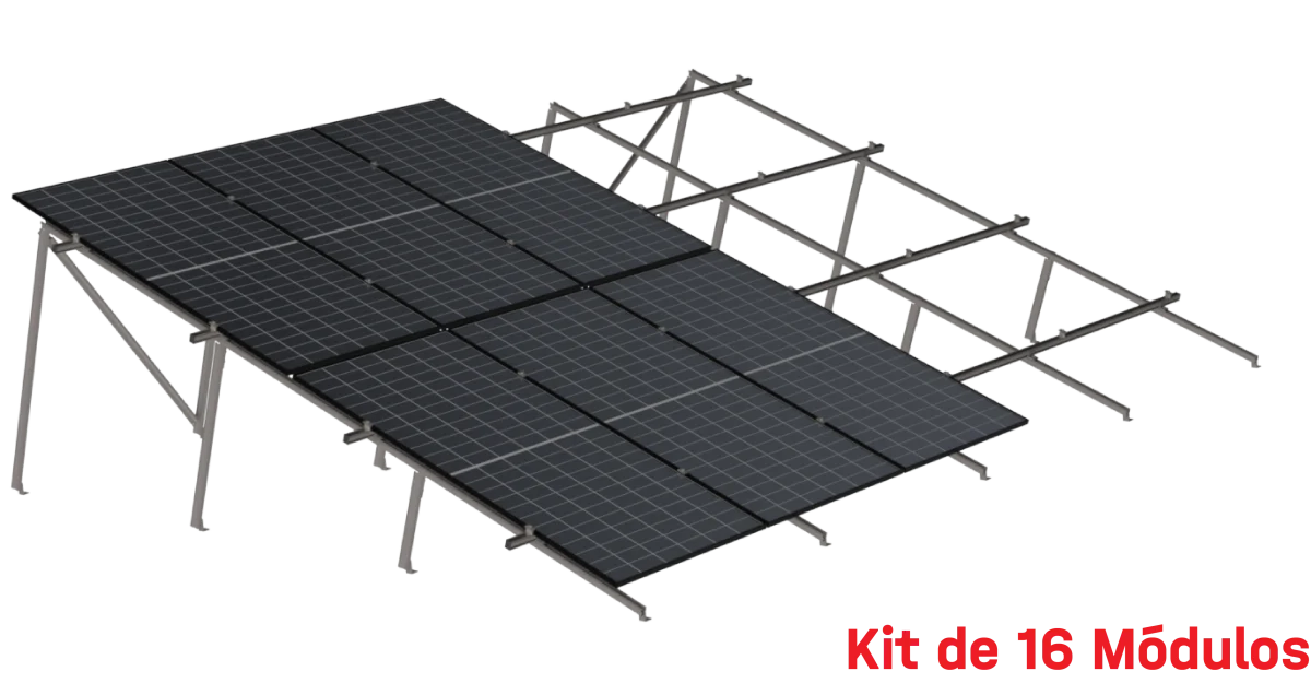 Kit de K2 para 16 paneles en dos filas a 10° hasta 1134 mm - 200 km/h