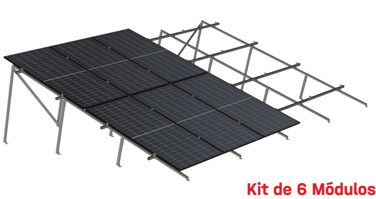 Kit de K2 para 6 paneles en dos filas a 10° hasta 1303 mm - 160 km/h