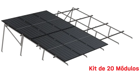 Kit de K2 para 20 paneles en dos filas a 10° hasta 1303 mm - 160 km/h