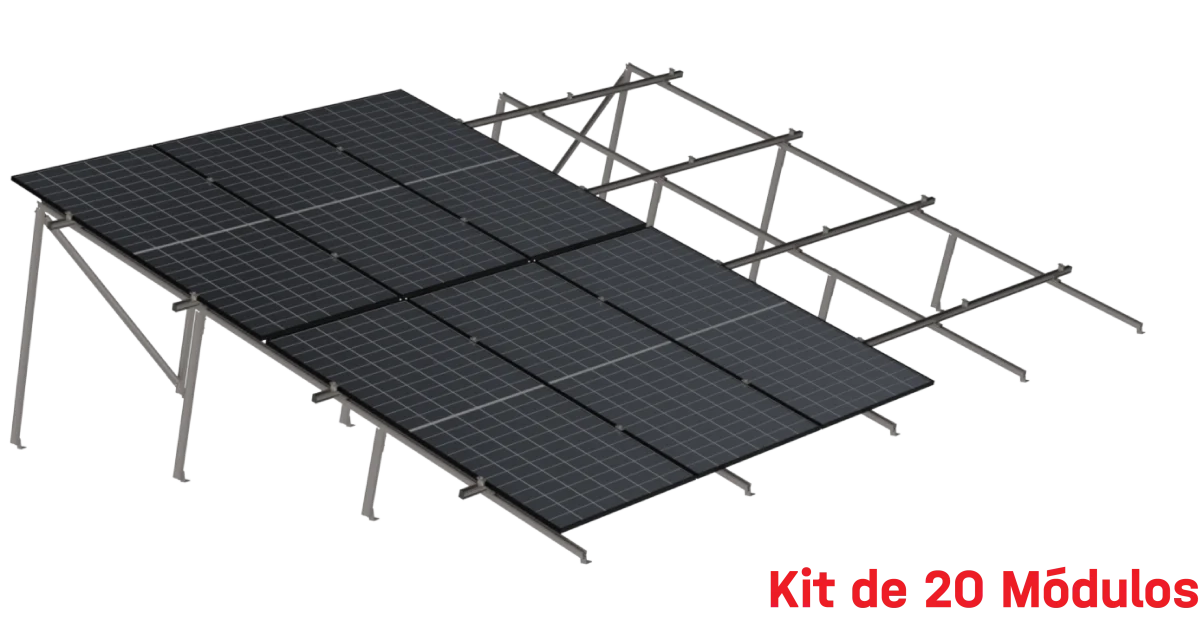 Kit de K2 para 20 paneles en dos filas a 10° hasta 1303 mm - 160 km/h