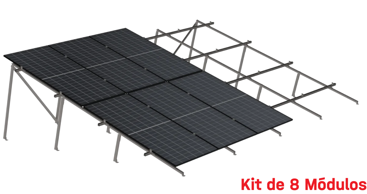 Kit de K2 para 8 paneles en dos filas a 20° hasta 1303 mm - 160 km/h