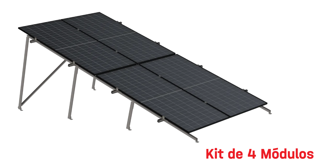 Kit de K2 para 4 paneles en dos filas a 20° hasta 1303 mm - 200 km/h