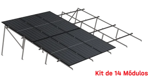Kit de K2 para 14 paneles en dos filas a 20° hasta 1303 mm - 200 km/h