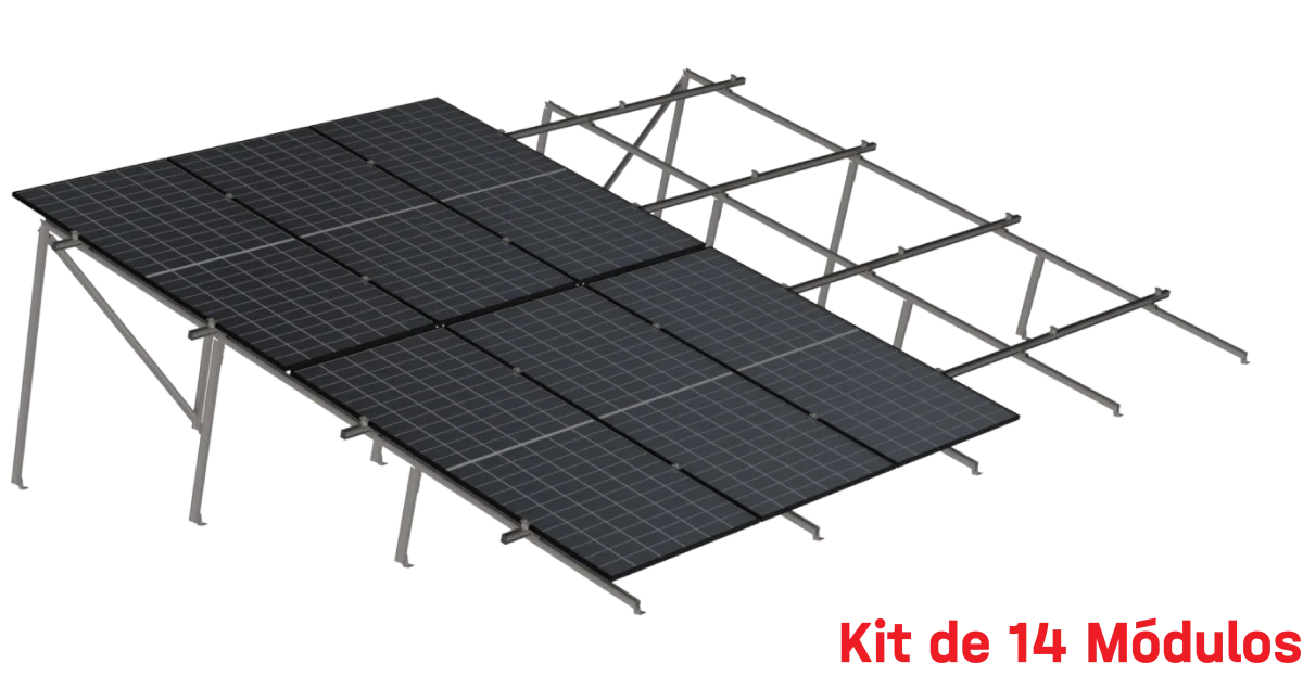 Kit de K2 para 14 paneles en dos filas a 20° hasta 1303 mm - 200 km/h