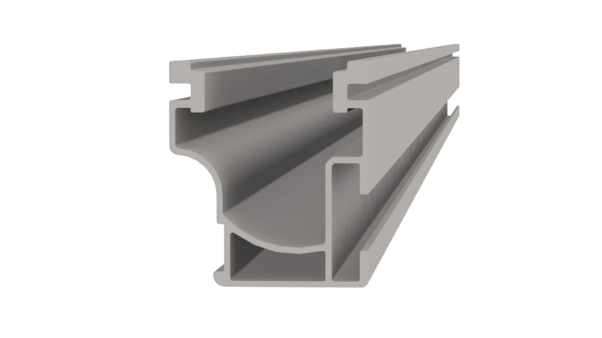 Perfil CrossRail 44X, 4.70m, mill finish, Aluminio Serie 6000.