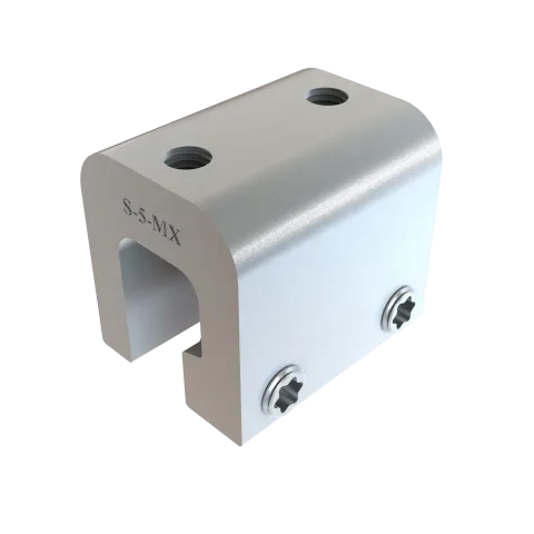 Abrazadera S-5-MX para fijación en lámina engargolada KR-18, KR-24