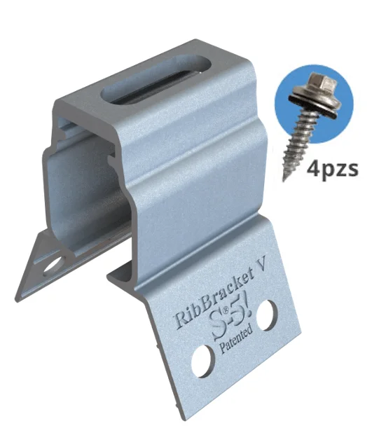 Abrazadera S-5 para fijación en lámina trapezoidal RibBracket V