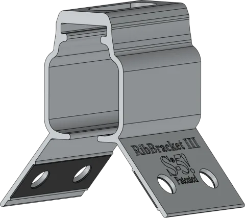 Abrazadera S-5 para fijación en lámina trapezoidal RibBracket III