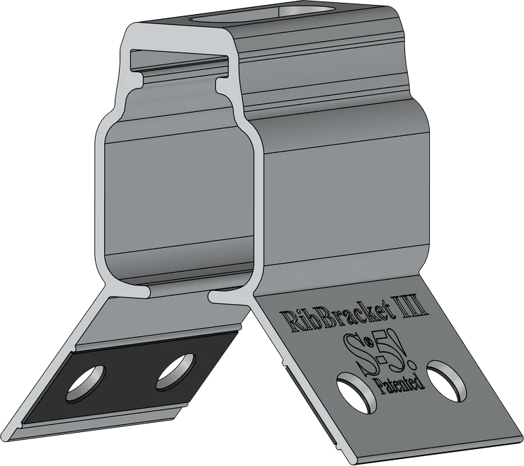 Abrazadera S-5 para fijación en lámina trapezoidal RibBracket III