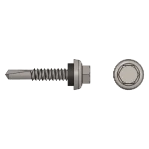Tornillo auto taladrante #14 de 1/4" de diámetro por 1.5" de longitud