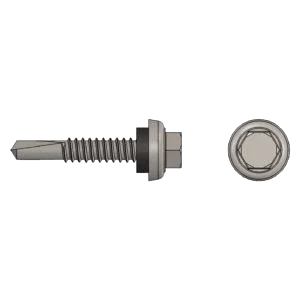 Tornillo auto taladrante #14 de 1/4" de diámetro por 1.5" de longitud