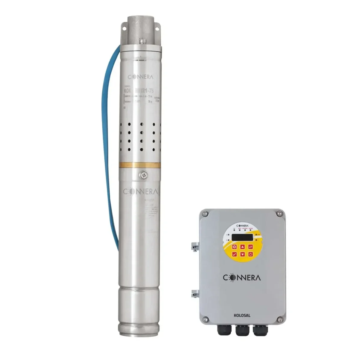 Motobomba solar sumergible helicoidal CONNERA KOLOS2-75-21-H de 210 W