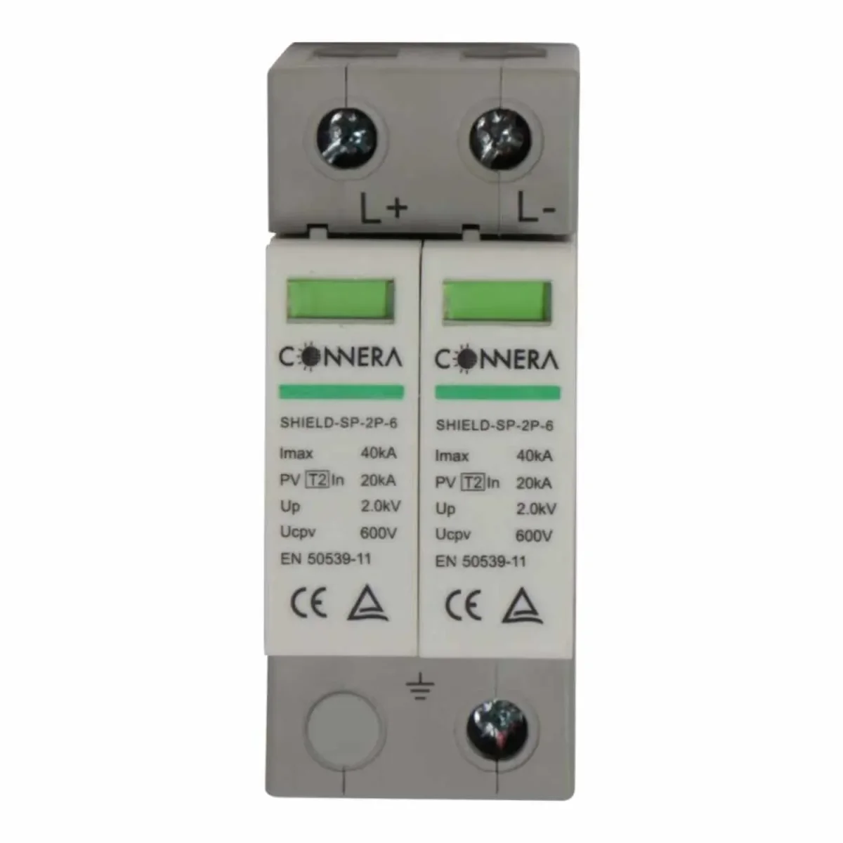 Supresor de picos 600 Vcc, 2 polos, CONNERA SHIELD-SP-2P-6